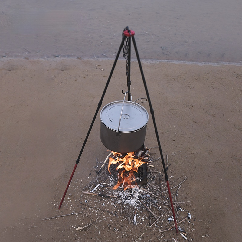 Camping Cooking Pot Tripod - Camping Tripod for Fire Hanging Pot