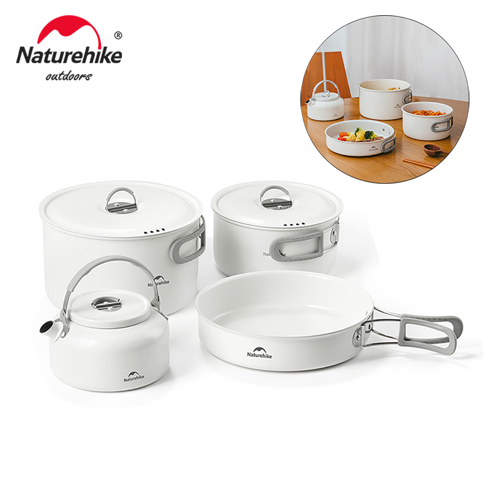 Camping Cooking Set 2 Person - Naturehike Ceramic Non-Stick Set Of Pots