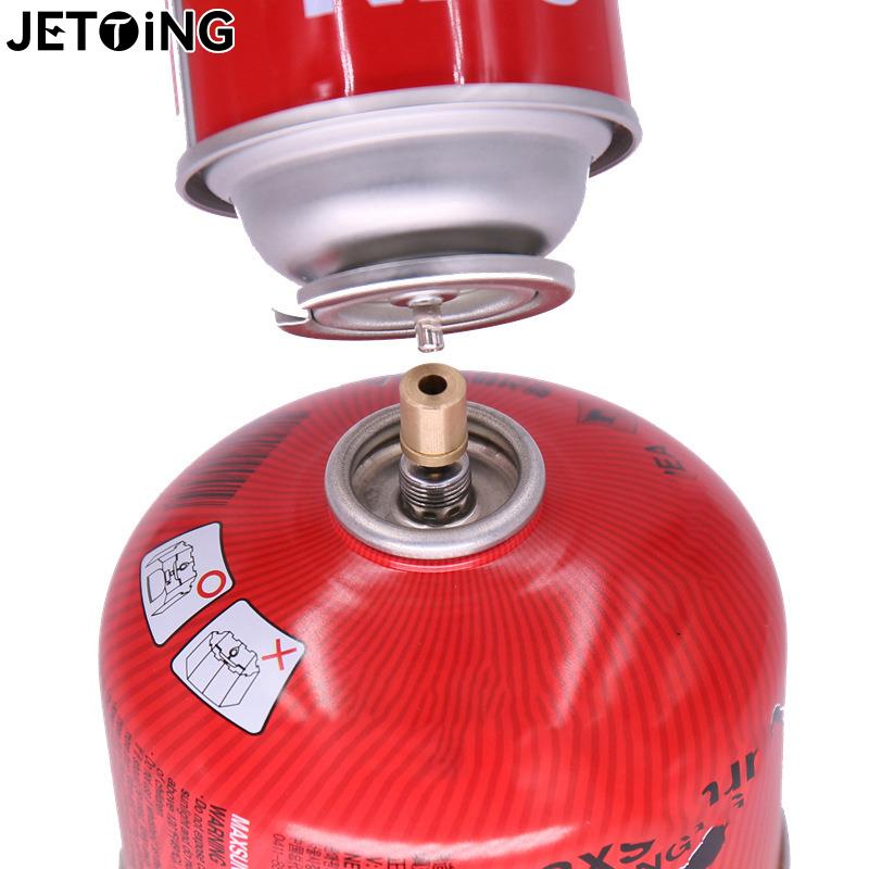 Cooking On Camping Stove - Gas Refill Adapter Filling Butane Canister