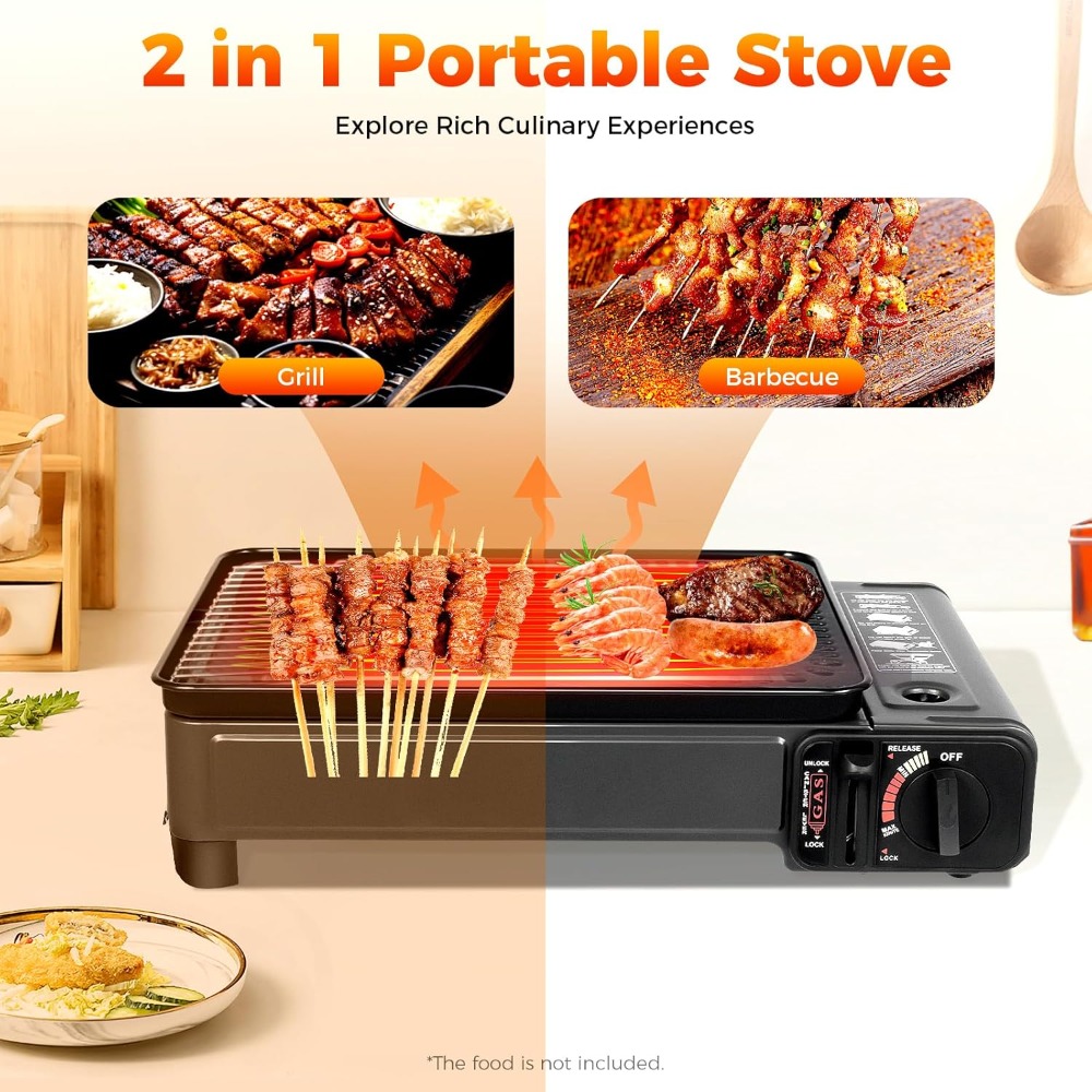 Camping Cooking Top - Portable Camping Griddle Butane Flat Top