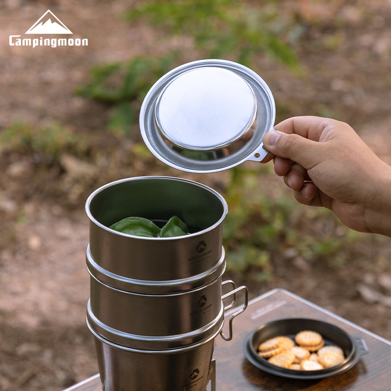 Campfire Cooking Anime - CAMPINGMOON S-SD Thickened Stainless Steel Fry