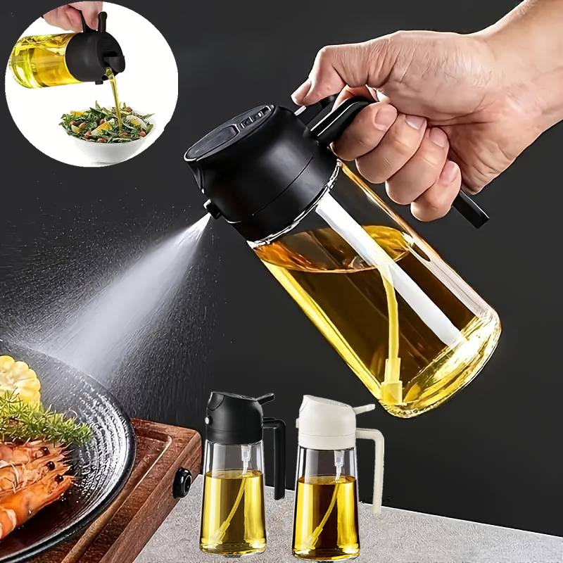 Camping Cooking Oil Container - 470ml Kitchen Oil Spray Bottle BBQ