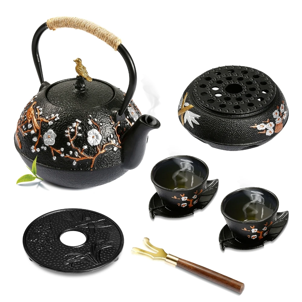 Camping Cooking Alcohol - Cast Iron Teapot Set with Alcohol