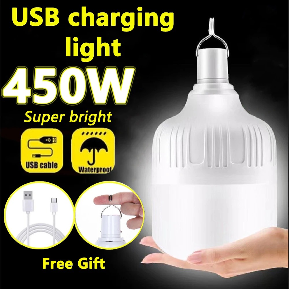 Camping Cooking Tent - Portable Outdoor BBQ Camping Lights USB