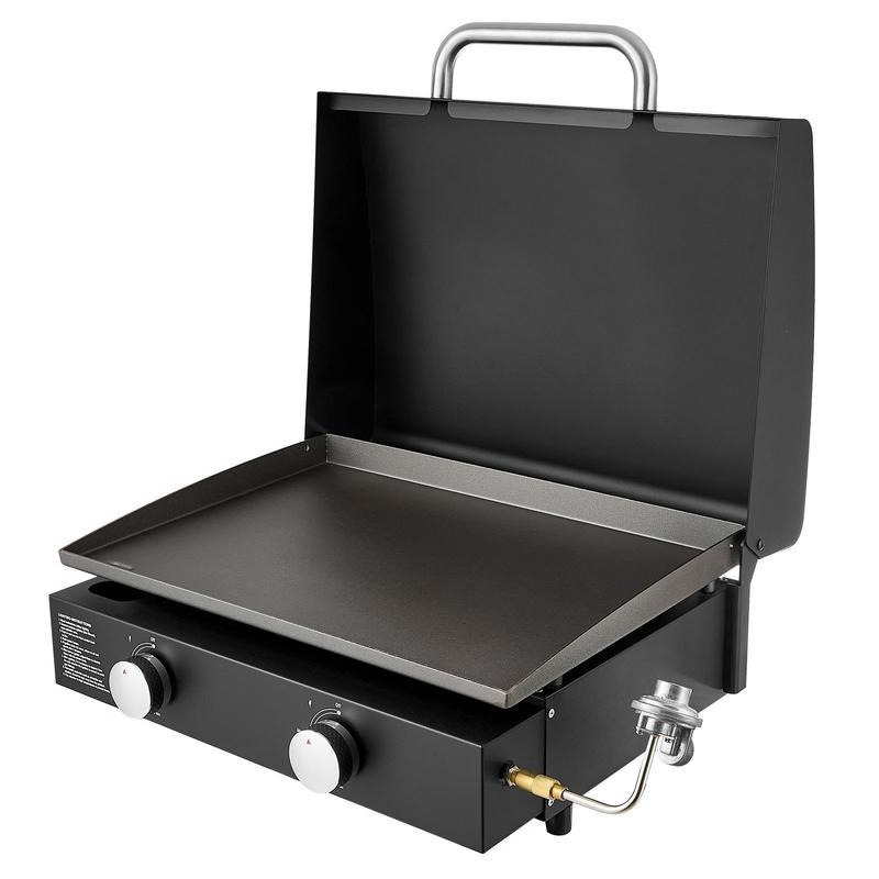 Camping Cooking Top - Gas Griddle, 2 Burner Tabletop Griddle,
