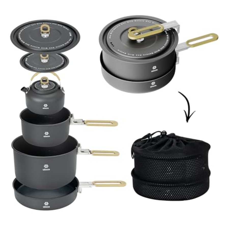Camping Cooking Set 2 Person - Camping Cookware Set - Lightweight Camping