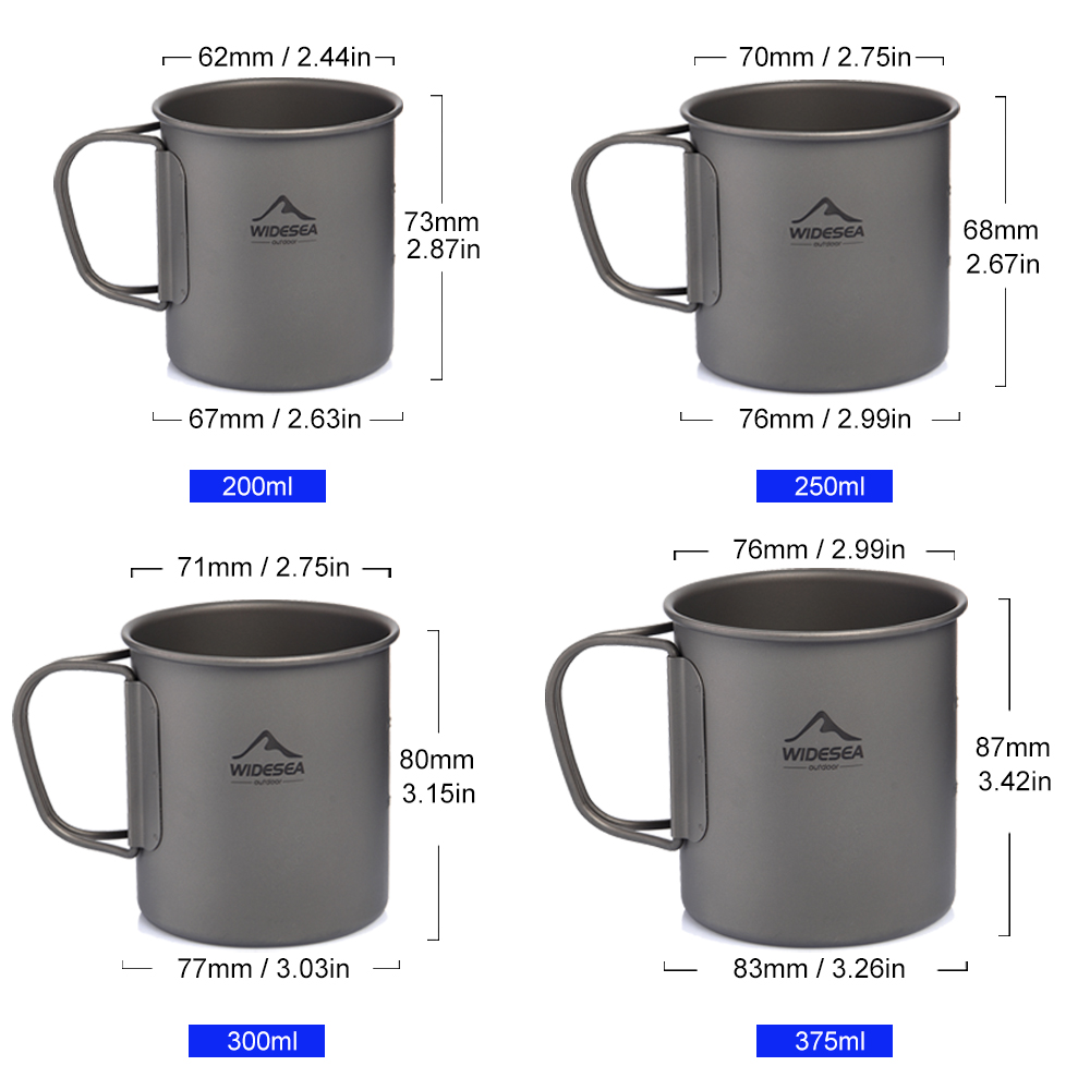 Widesea Camping Mug Titanium C - Quechua Camping Cooking Set avis et prix