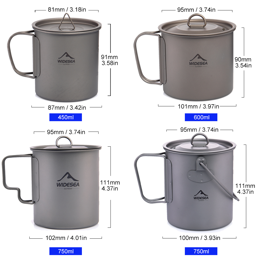 Widesea Camping Mug Titanium C - Quechua Camping Cooking Set avis et prix