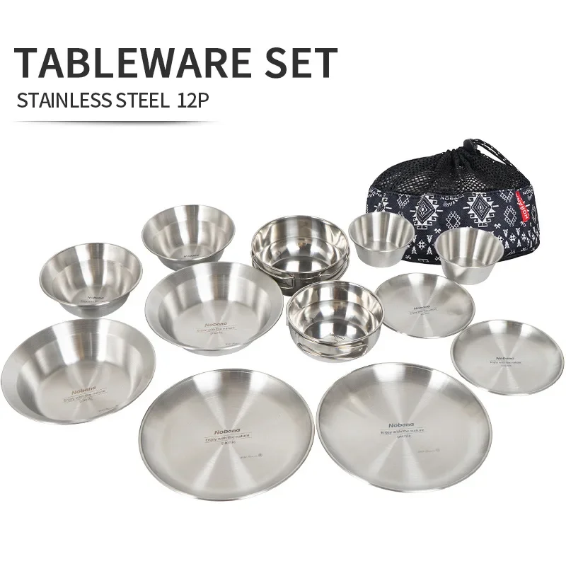 12PCS Portable Outdoor Tablewa - Camping Cooking Dining Set avis et prix
