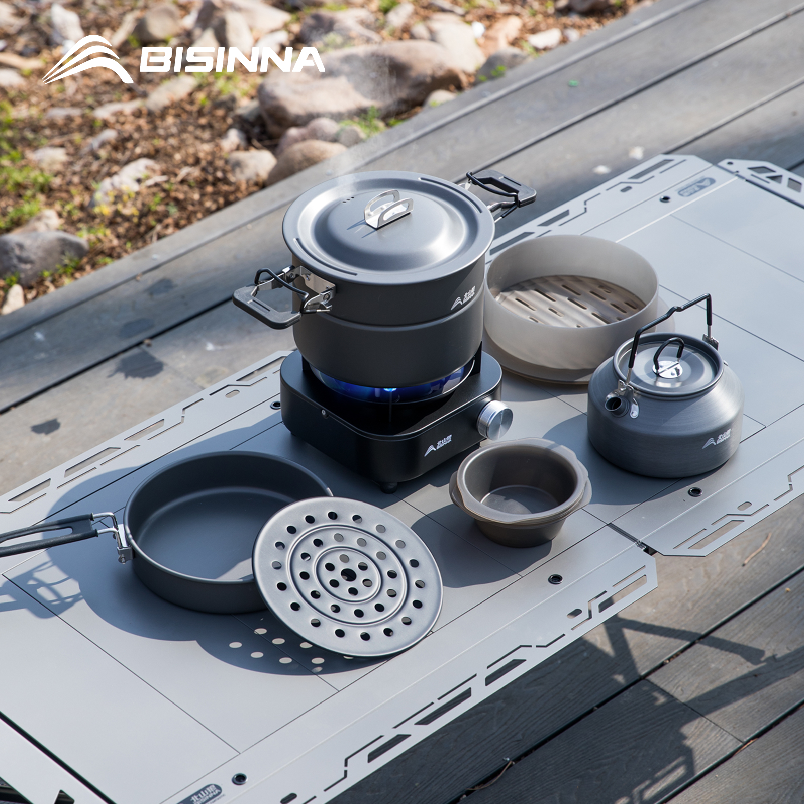 BISINNA Micro Pressure Camping - Quechua Camping Cooking Set avis et prix