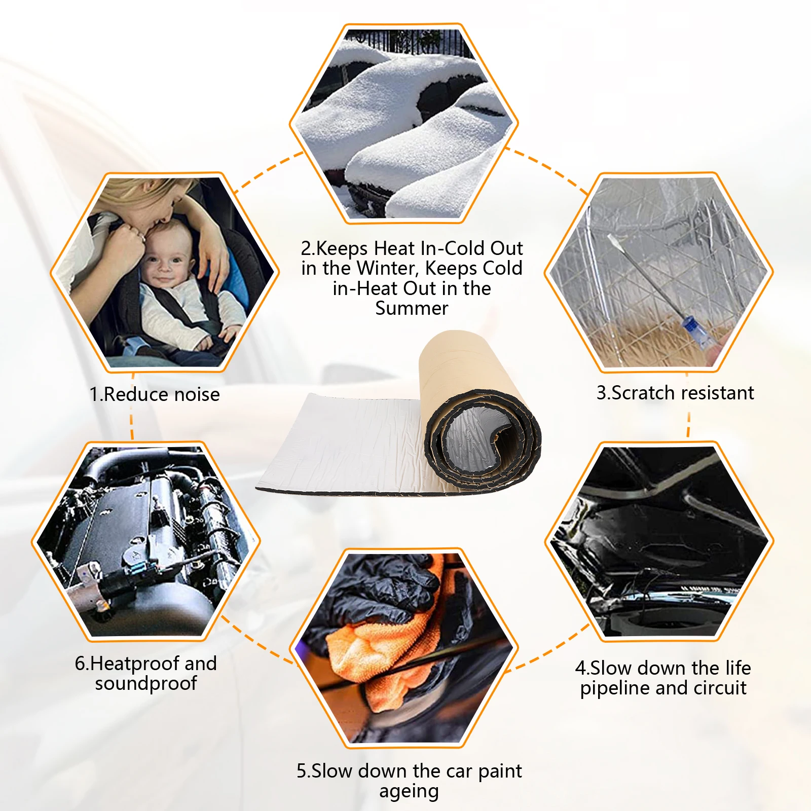 2000*500mm 5/10mm Car Sound Ma - Aluminum Foil Heavy Duty avis et prix