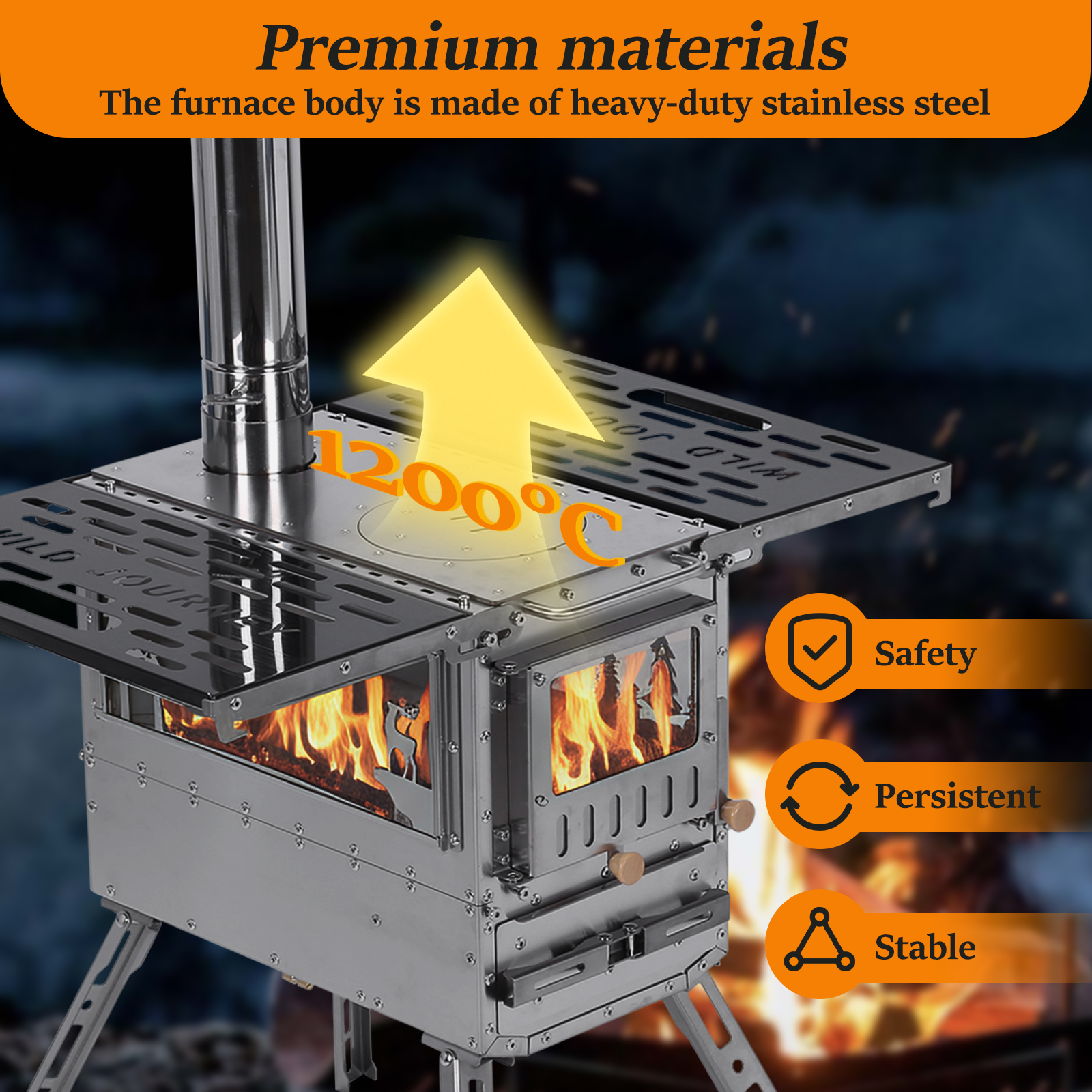 Hot Tent Stove with Oven & Cam - Camping Cooking Tent avis et prix
