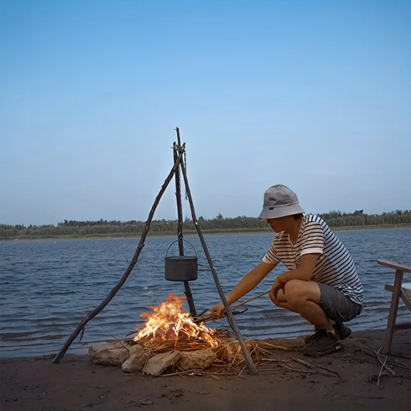 Outdoor BBQ Tripod Portable De - Camping Cooking Pot Tripod avis et prix