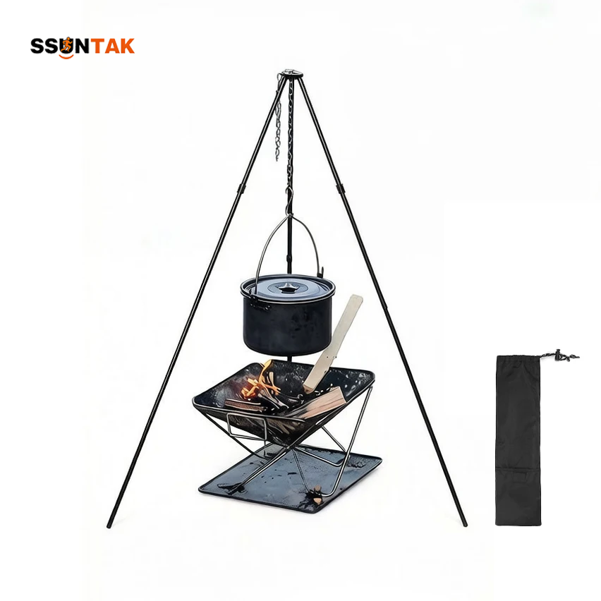 SSUNTAK Portable Detachable Ca - Camping Cooking Pot Tripod avis et prix