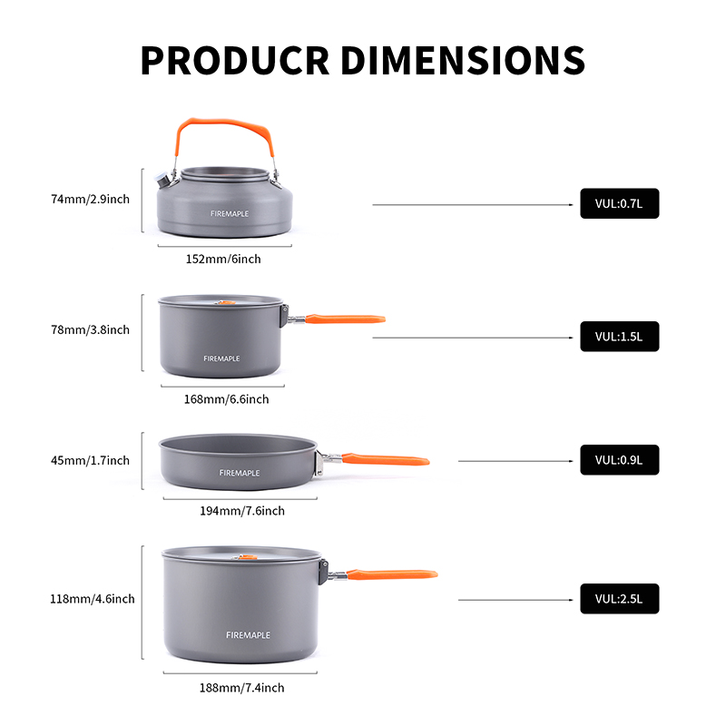 Fire Maple 4-5 Person Cookware - Camping Cooking Set 2 Person avis et prix