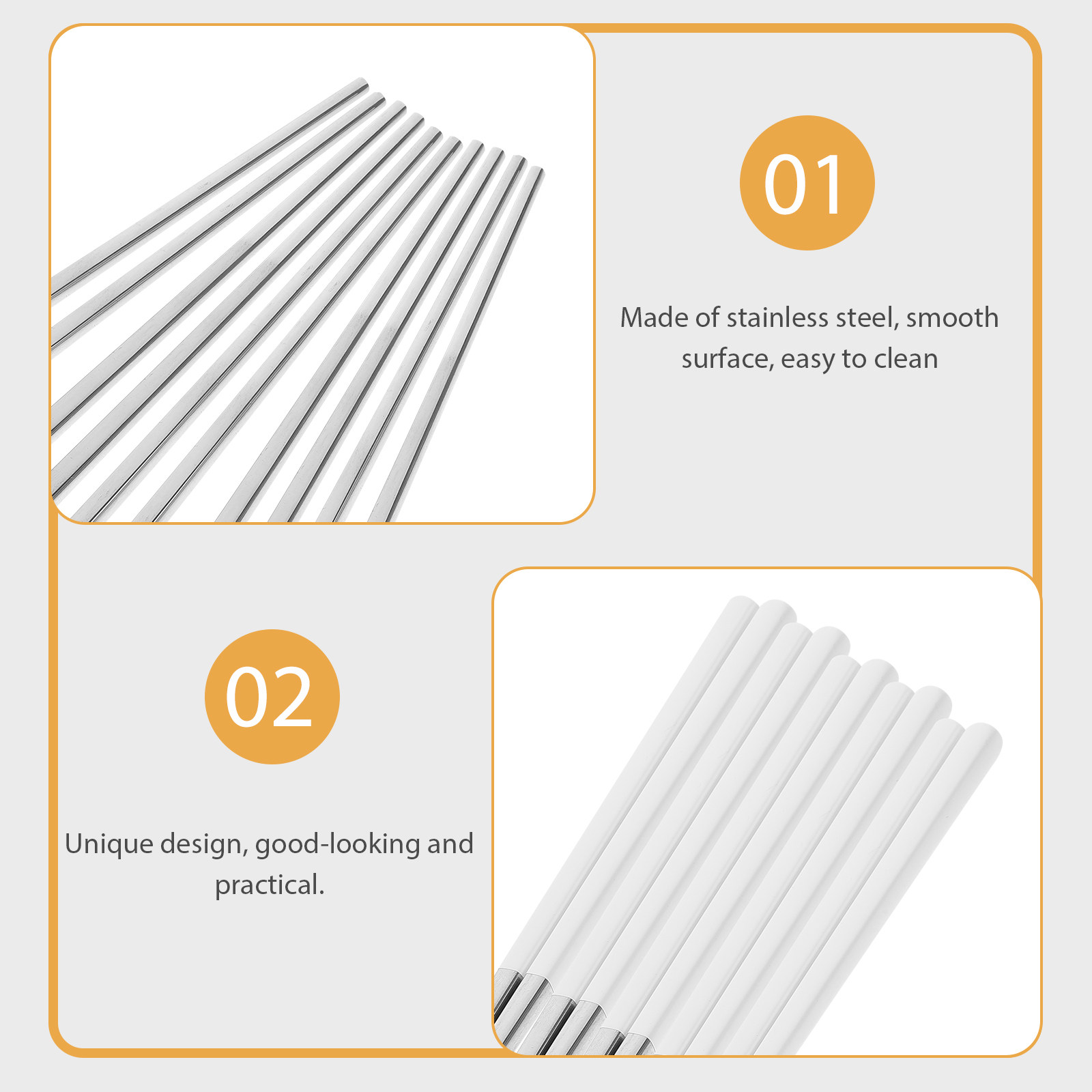 5Pairs Anti-Skid Metal Chopsti - Camping Cooking Dining Set avis et prix