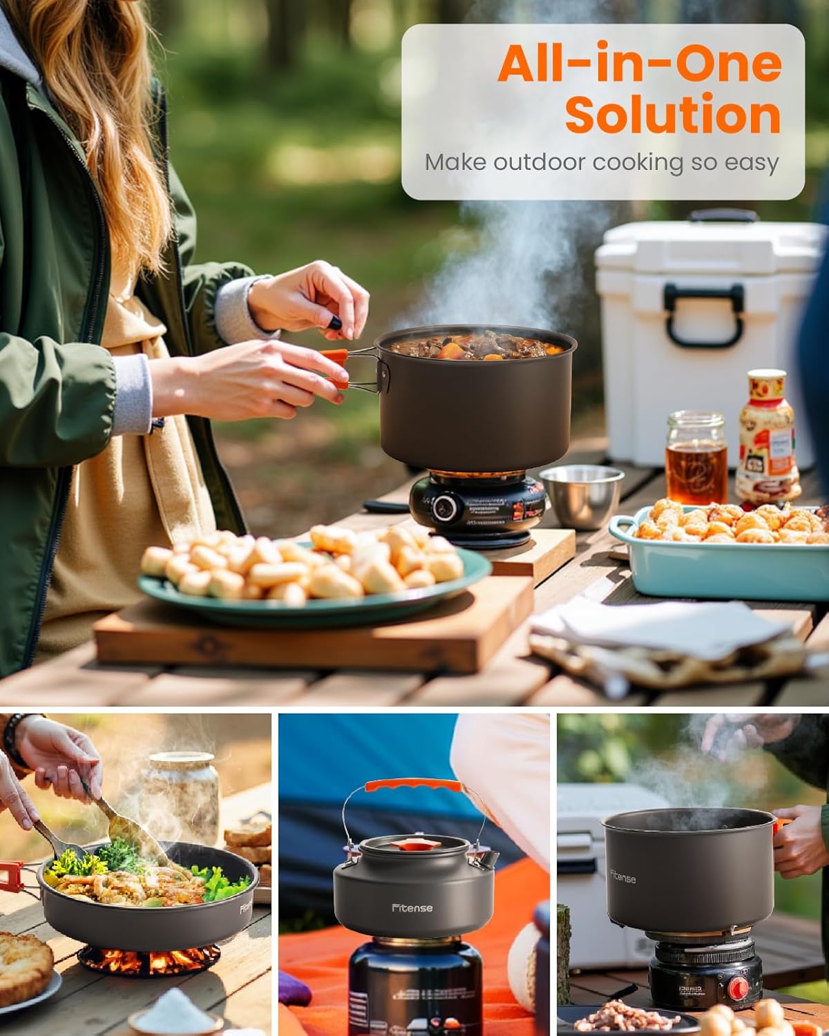 21Pcs Camping Cookware Mess Ki - Camping Cooking Essentials Kit avis et prix