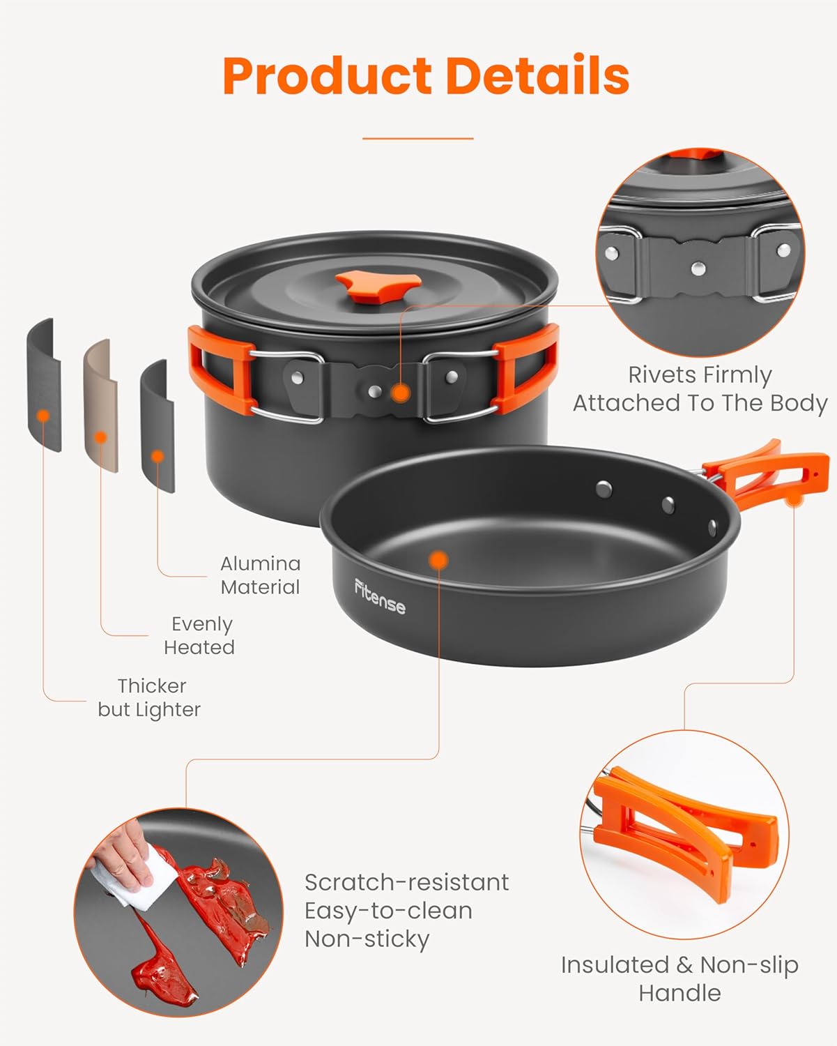 21Pcs Camping Cookware Mess Ki - Camping Cooking Essentials Kit avis et prix