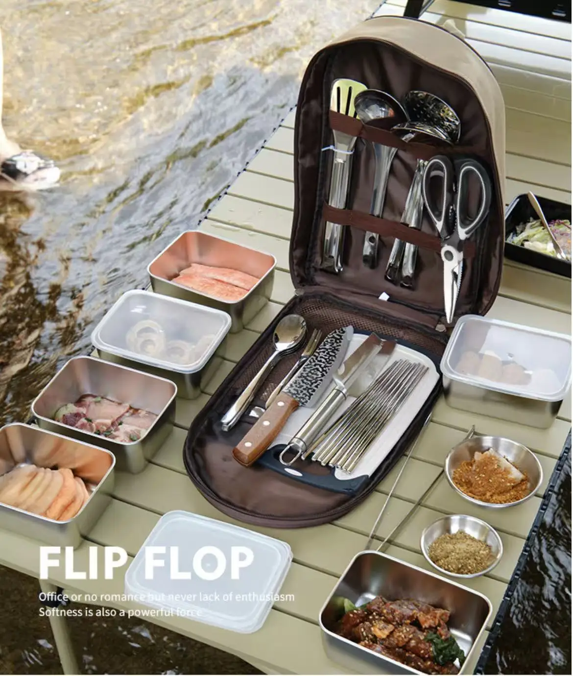Compact All-in-One Portable Ca - Camping Cooking Essentials Kit avis et prix