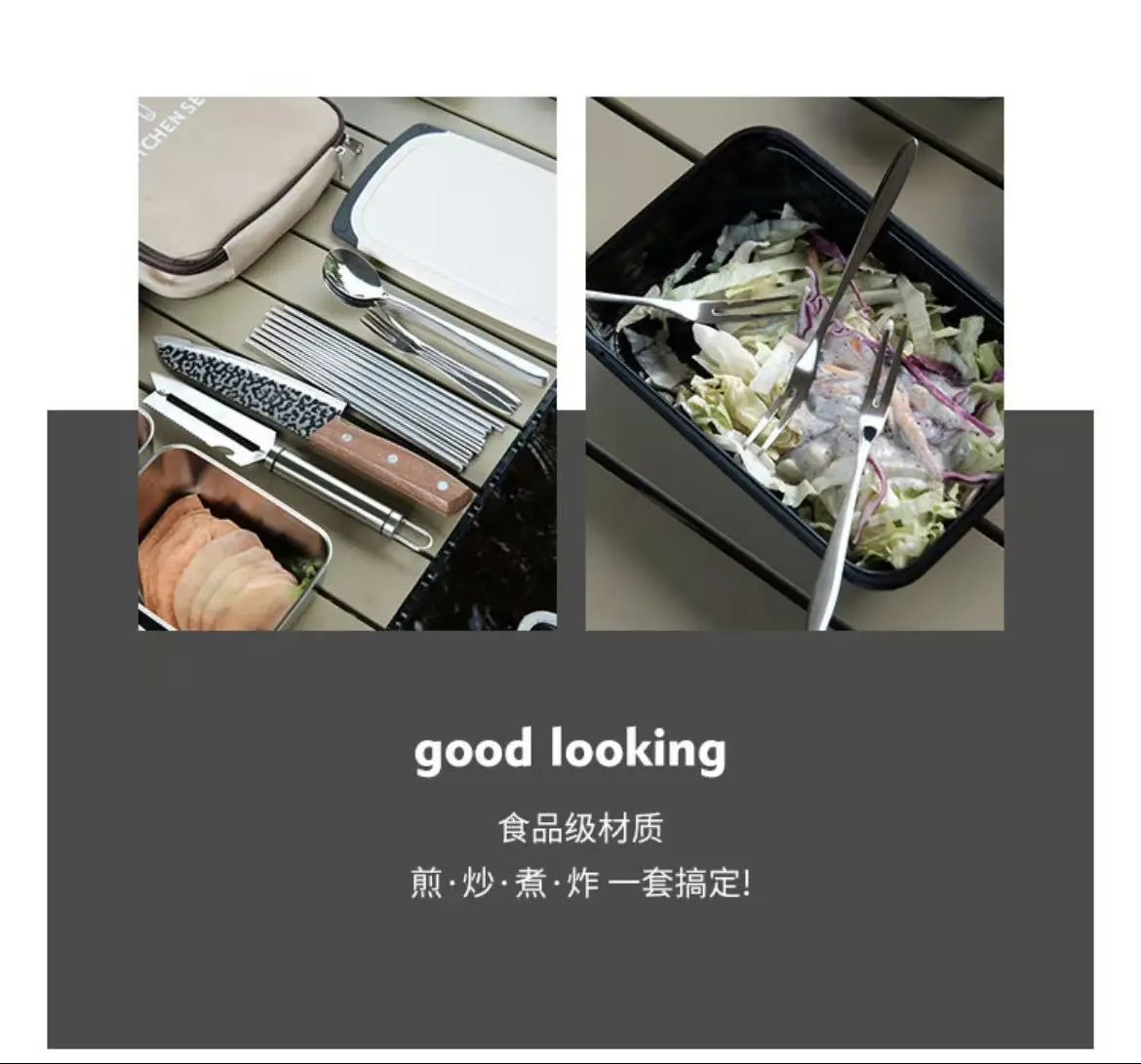 Compact All-in-One Portable Ca - Camping Cooking Essentials Kit avis et prix