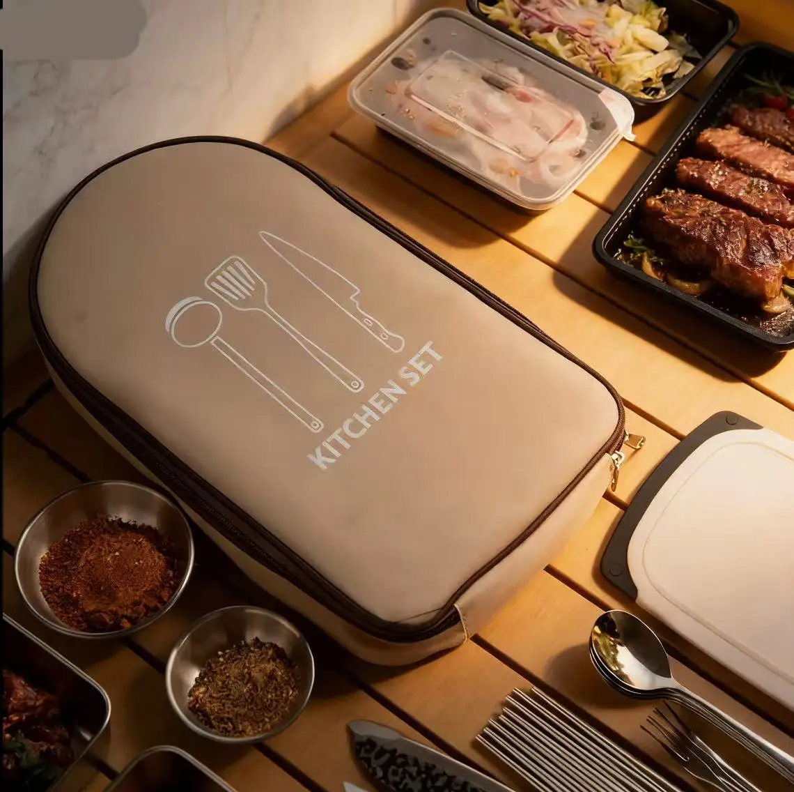 Compact All-in-One Portable Ca - Camping Cooking Essentials Kit avis et prix