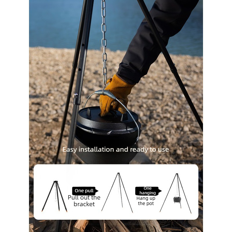 Aluminum Alloy Hanging Pot Bra - Camping Cooking Pot Tripod avis et prix