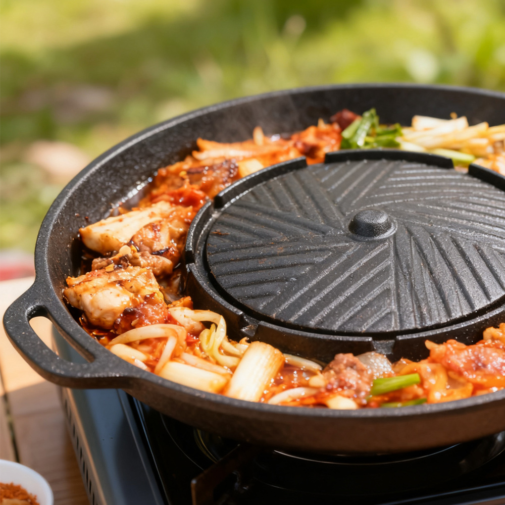 KOSUN Korean BBQ Grill Pan 2 i - Camping Cooking Equipment avis et prix