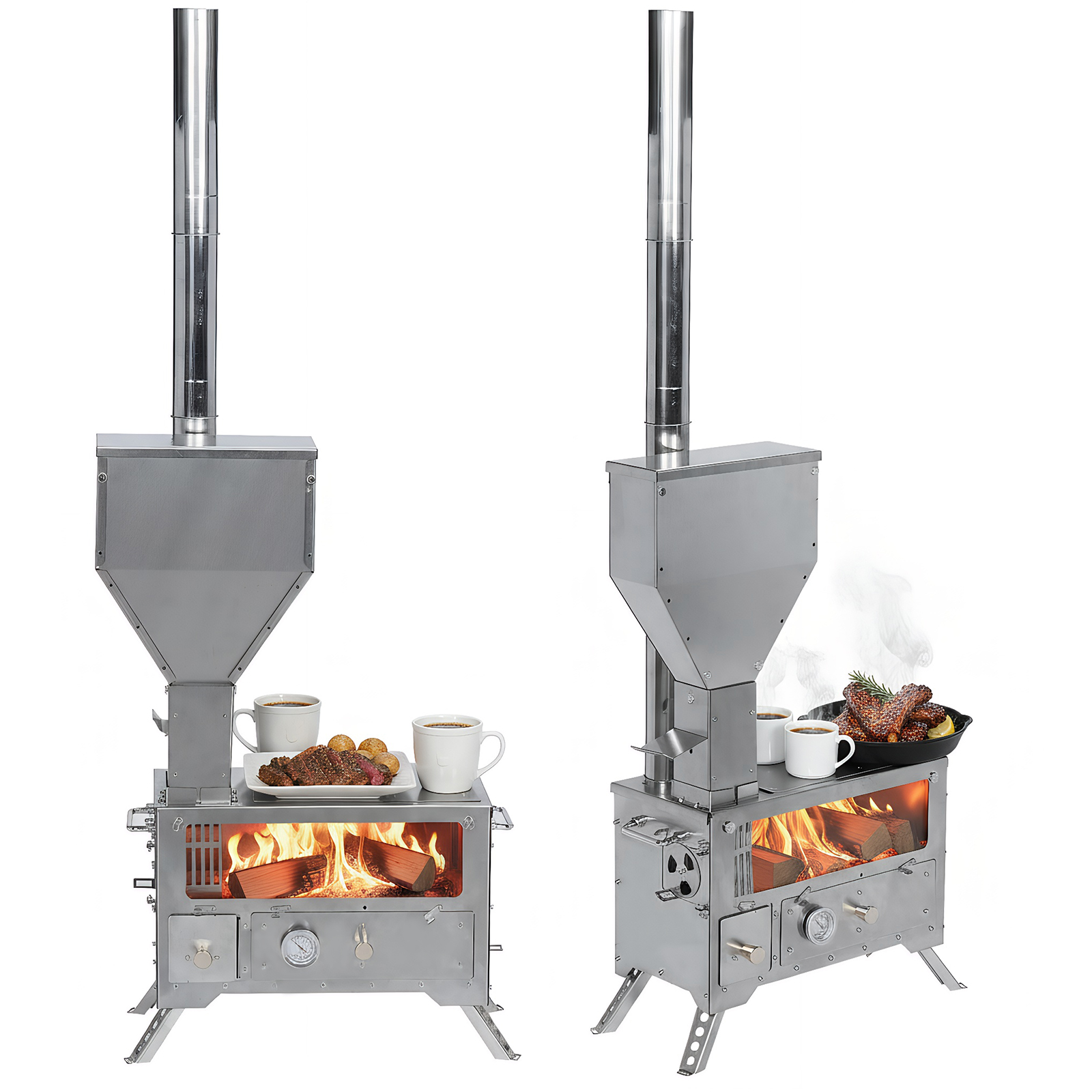 Portable Wood-Burning Camp Sto - Cooking Outdoor Camping avis et prix