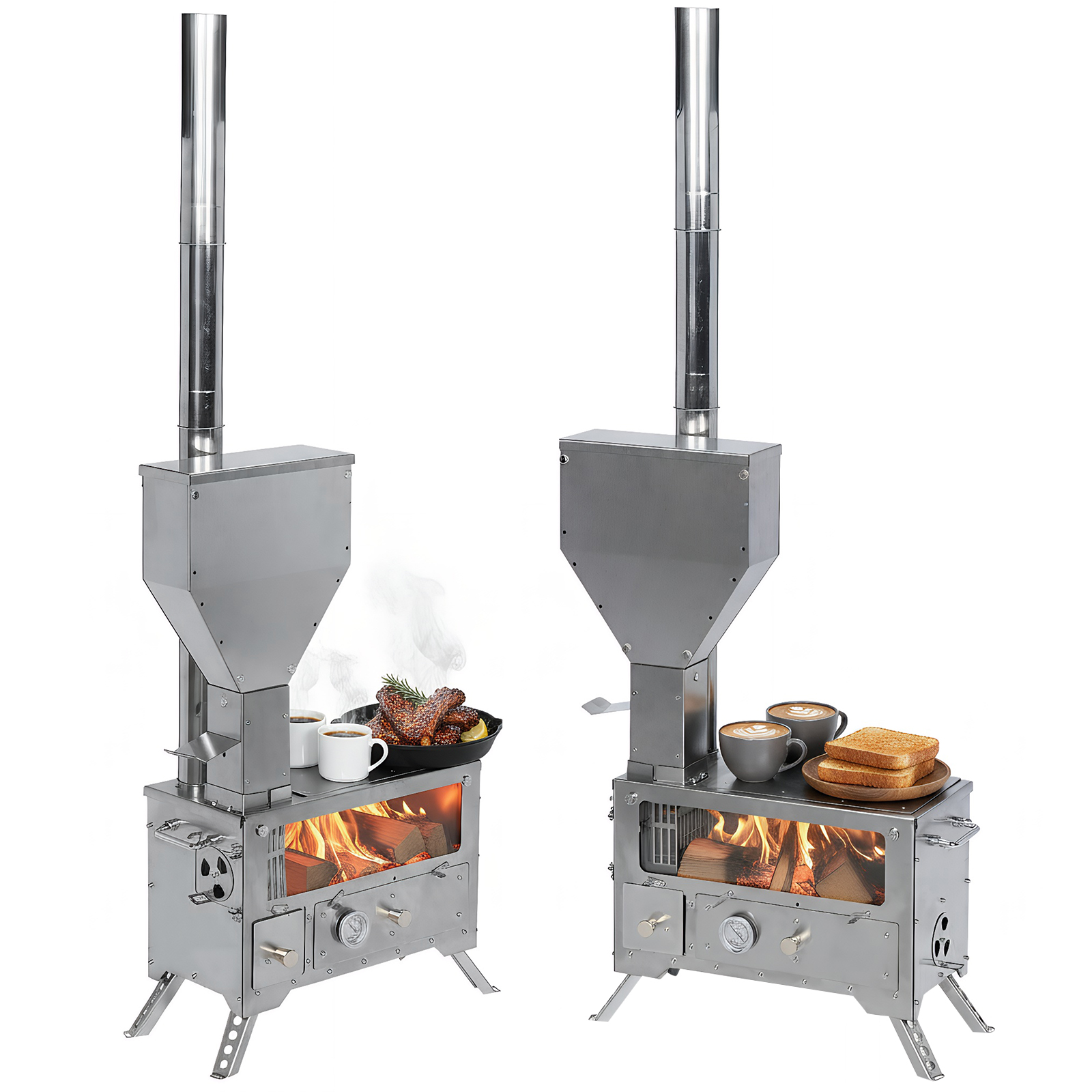 Portable Wood-Burning Camp Sto - Cooking Outdoor Camping avis et prix