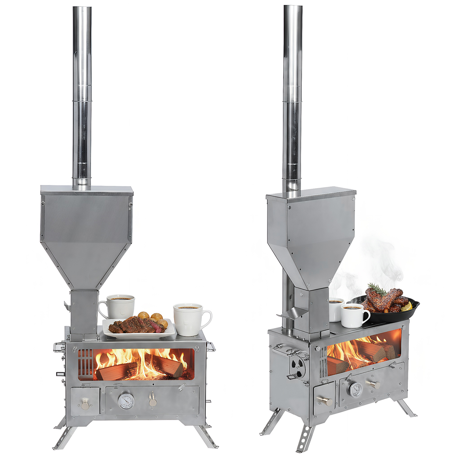 Portable Wood-Burning Camp Sto - Cooking Outdoor Camping avis et prix