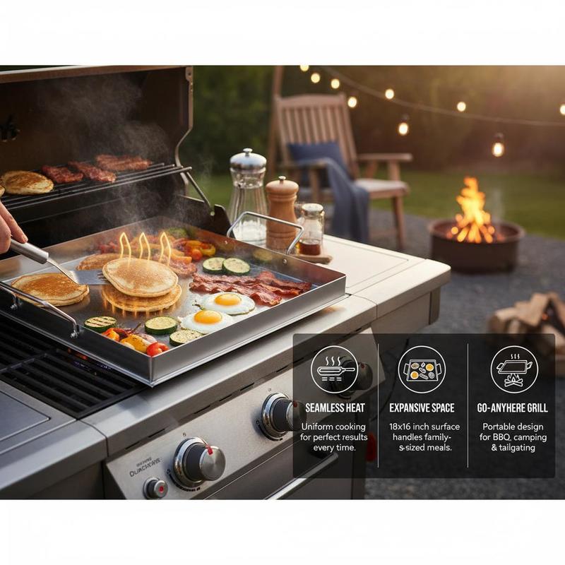 Universal Flat Top Griddle 18x - Camping Cooking With Gas avis et prix