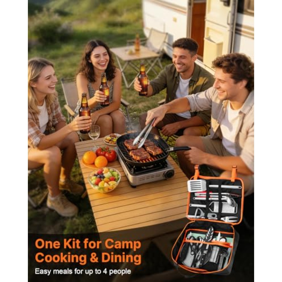 Portable Camping Cooking Utens - Camping Cooking Essentials Kit avis et prix