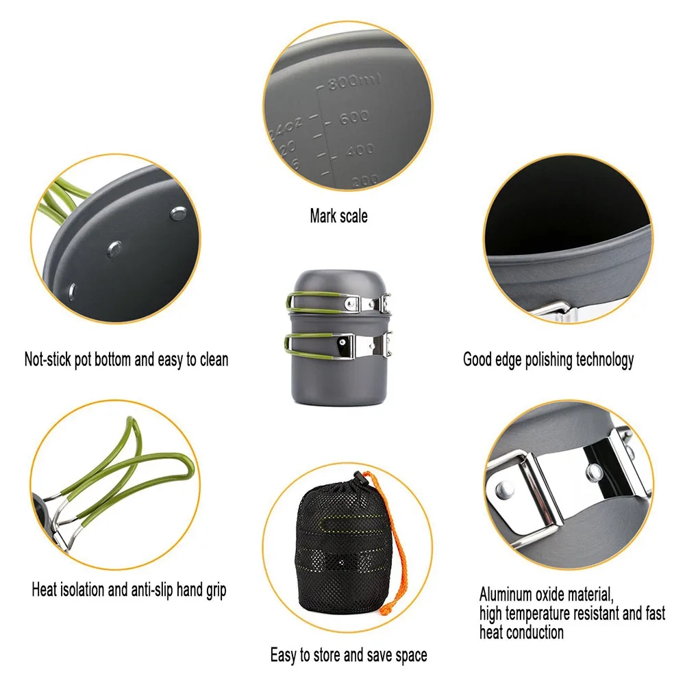 Camping Cookware Mess Kit Ultr - Camping Cooking Set 2 Person avis et prix