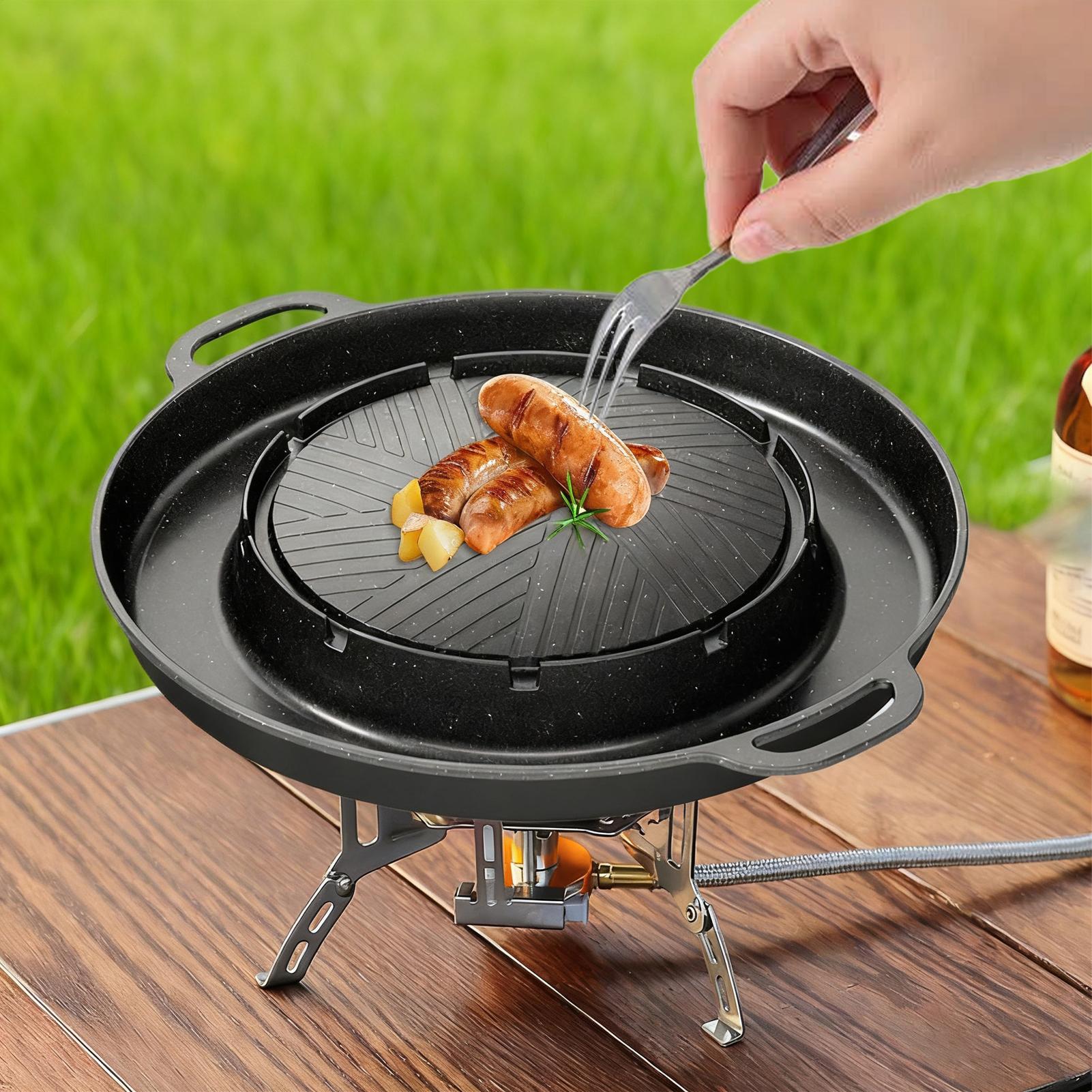 2-in-1 Grill & Hot Pan for Sto - Camping Cooking Top avis et prix