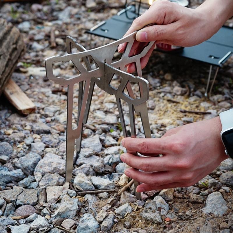 55KD Foldable Camp Stove Base  - Camping Cooking Pot Tripod avis et prix