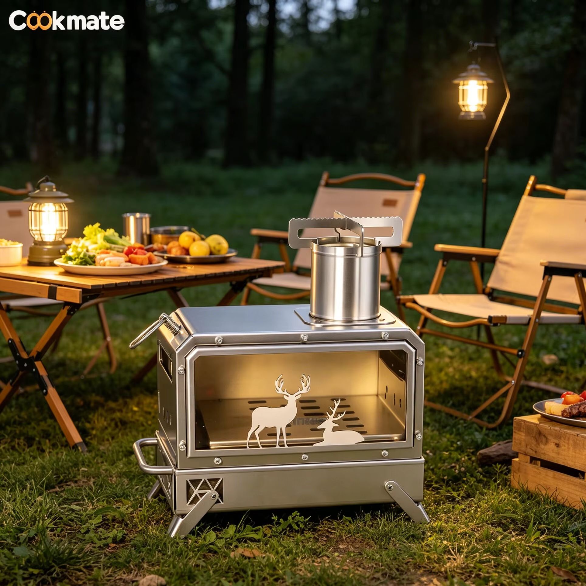 Stainless steel folding firewo - Cooking Outdoor Camping avis et prix