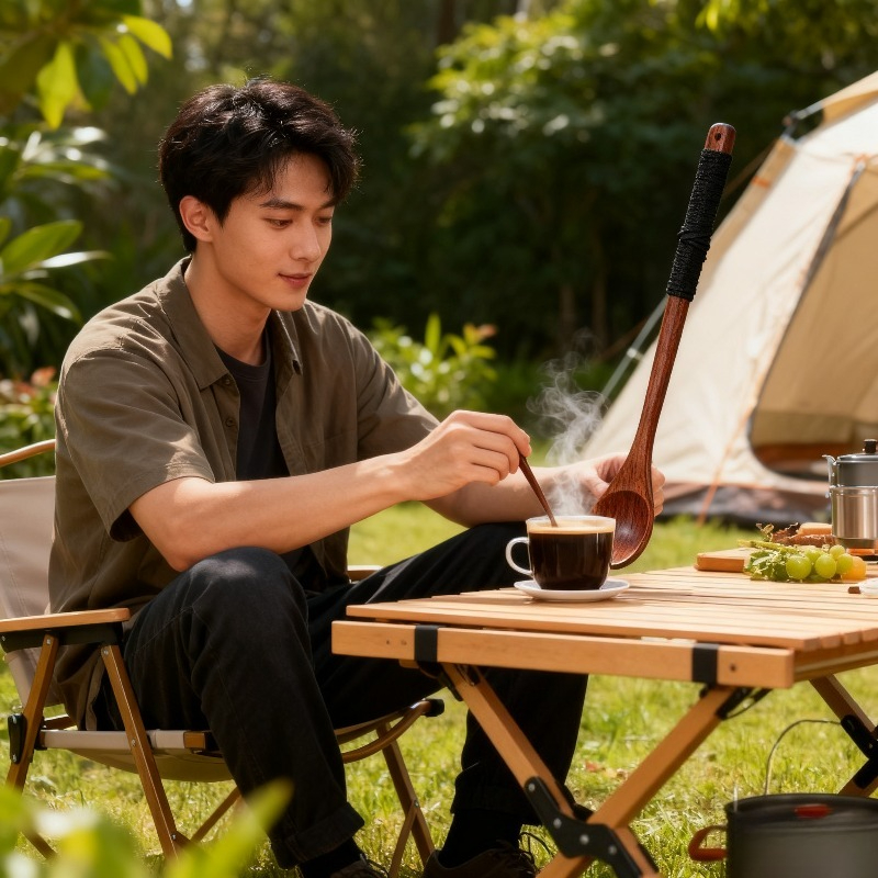 Wooden Dining Set Spoon Chopst - Camping Cooking Dining Set avis et prix