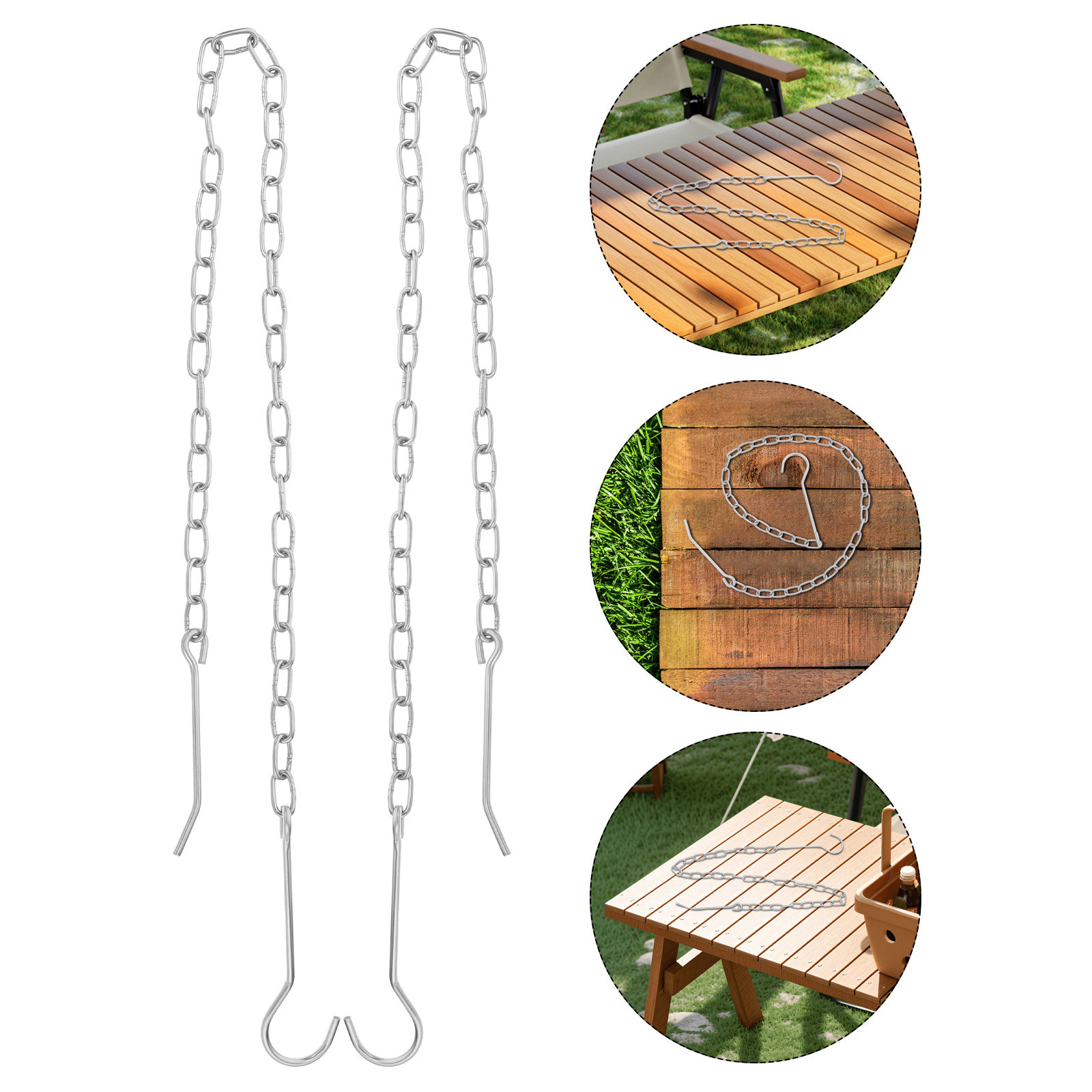 2Pcs Stainless Steel Hanging C - Camping Cooking Pot Tripod avis et prix