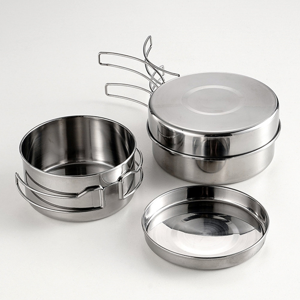 1Set Stainless Steel Camping C - Camping Outdoor Cooking Set avis et prix