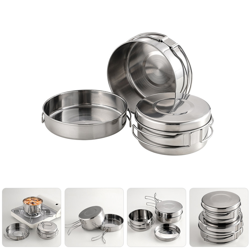 1Set Stainless Steel Camping C - Camping Outdoor Cooking Set avis et prix