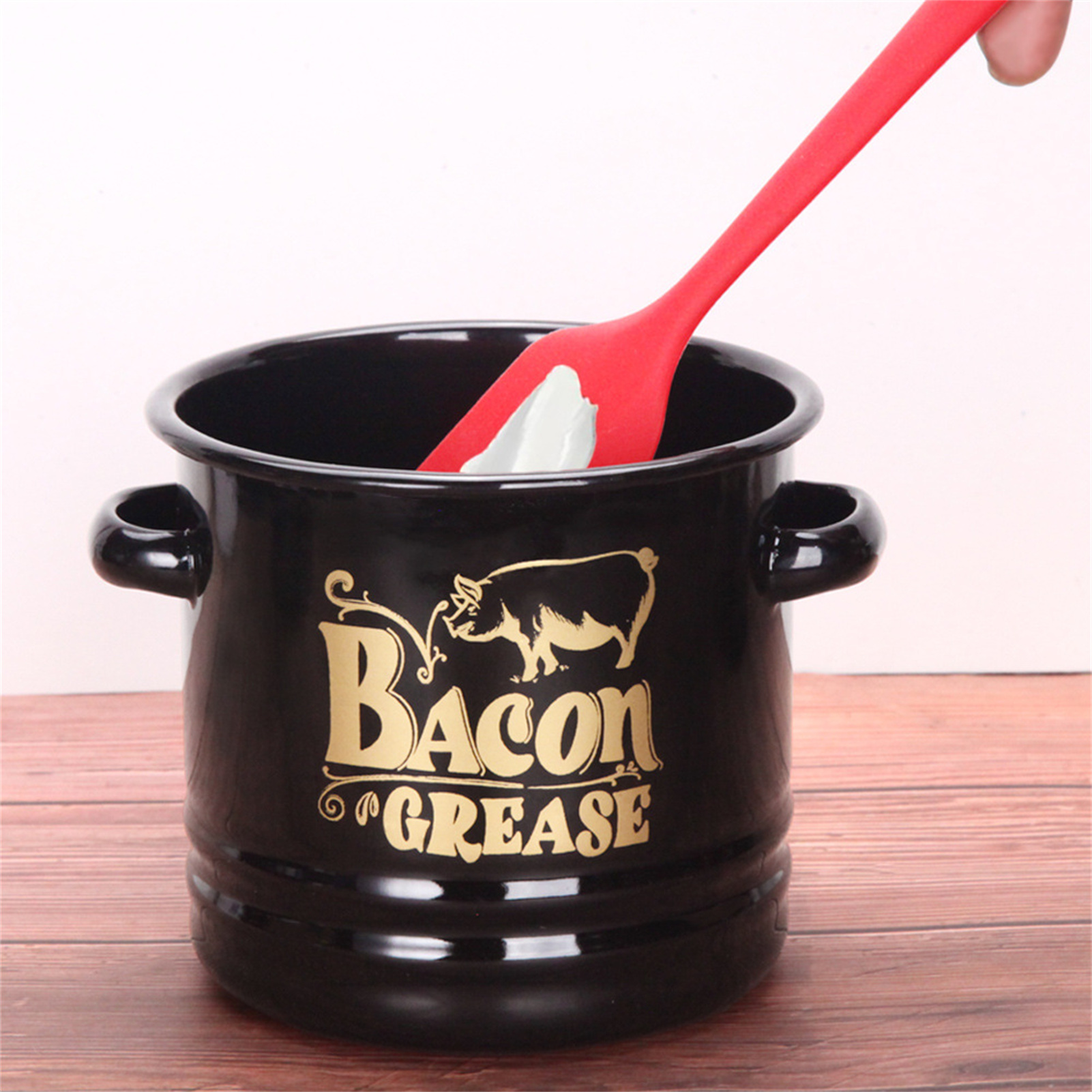 Enamel Bacon Grease Container  - Camping Cooking Oil Container avis et prix