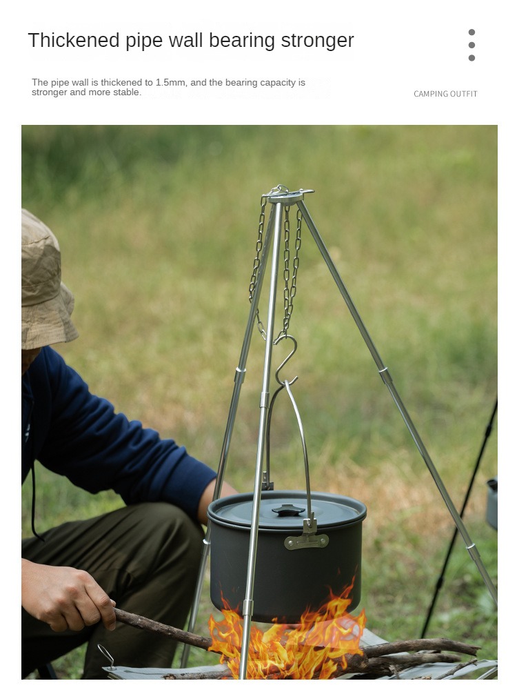 Camping Bonfire Tripod Portabl - Camping Cooking Pot Tripod avis et prix