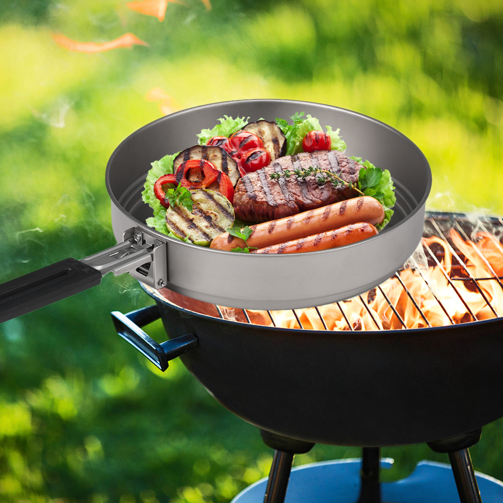 Lixada 1100ml Titanium Fry Pan - Campfire Cooking Anime avis et prix