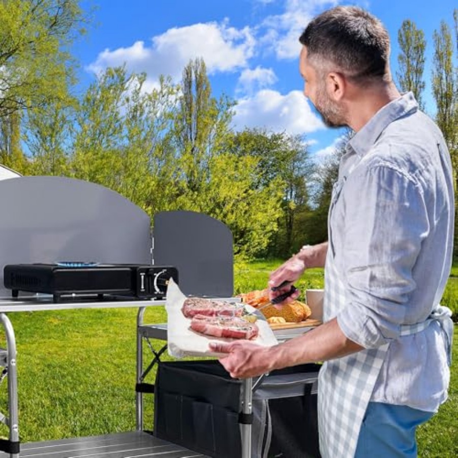 Camping Kitchen Table, Portabl - Camping Cooking Table avis et prix