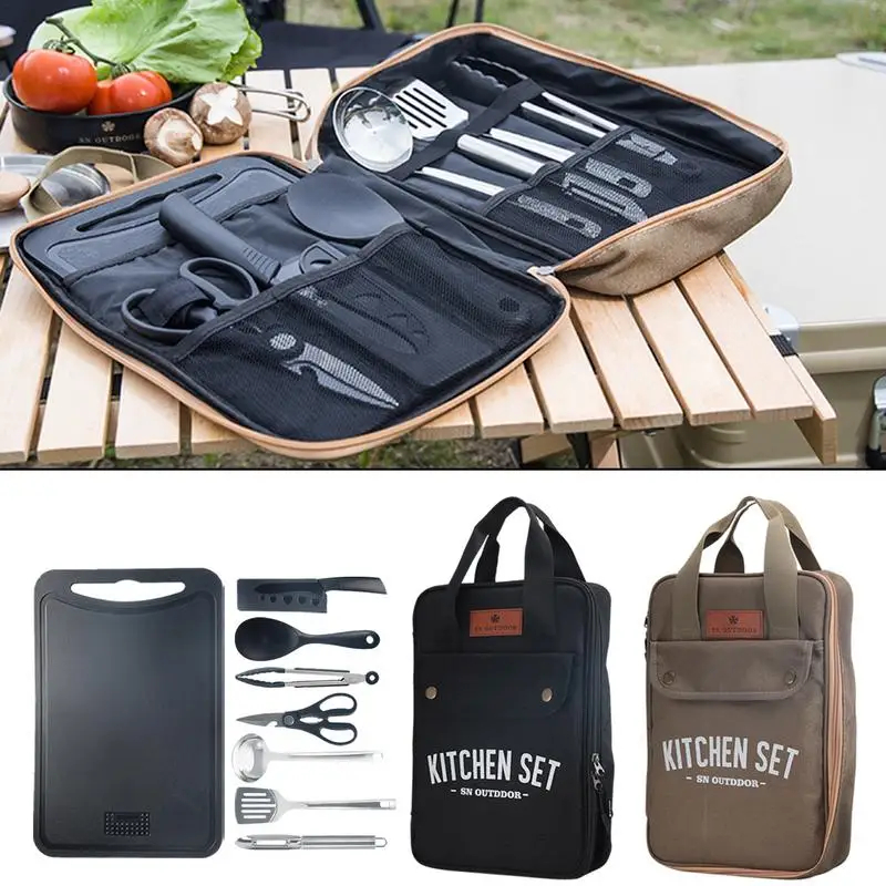 8pcs Camping Kitchen Cookware  - Quechua Camping Cooking Set avis et prix
