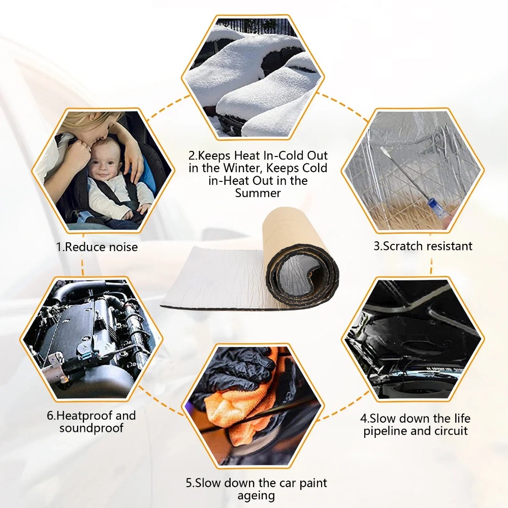 5/10MM Sound Deadener Heat Ins - Aluminum Foil Heavy Duty avis et prix
