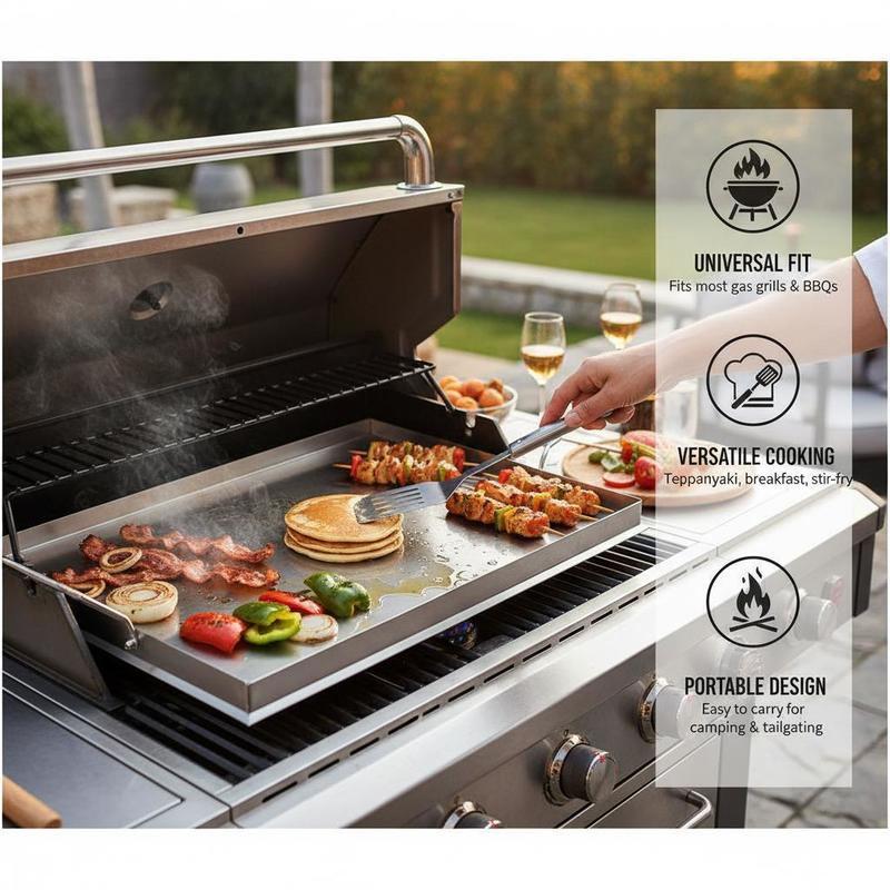 Flat Top Grill Plate 23x16 inc - Cooking Outdoor Camping avis et prix