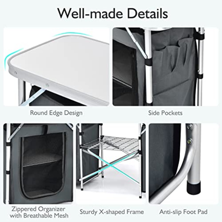 Portable Camping Kitchen Table - Camping Cooking Equipment avis et prix