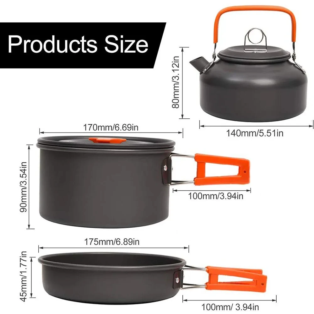 Camping Cookware Kit Outdoor C - Camping Cooking Set 2 Person avis et prix