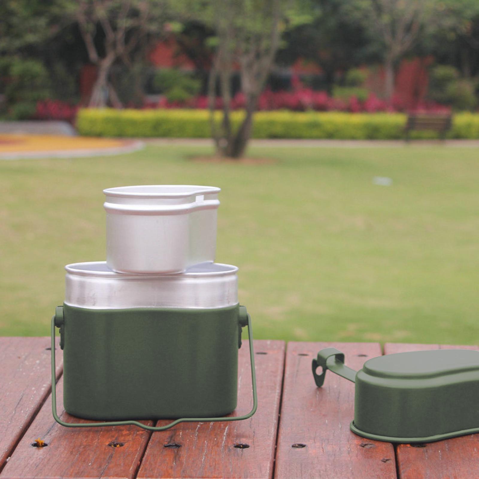 Lunch Box Mess Kit Pot and Pan - Camping Cooking Set 2 Person avis et prix
